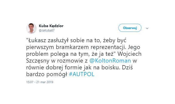 Tak Szczęsny skomentował sytuację Fabiańskiego!